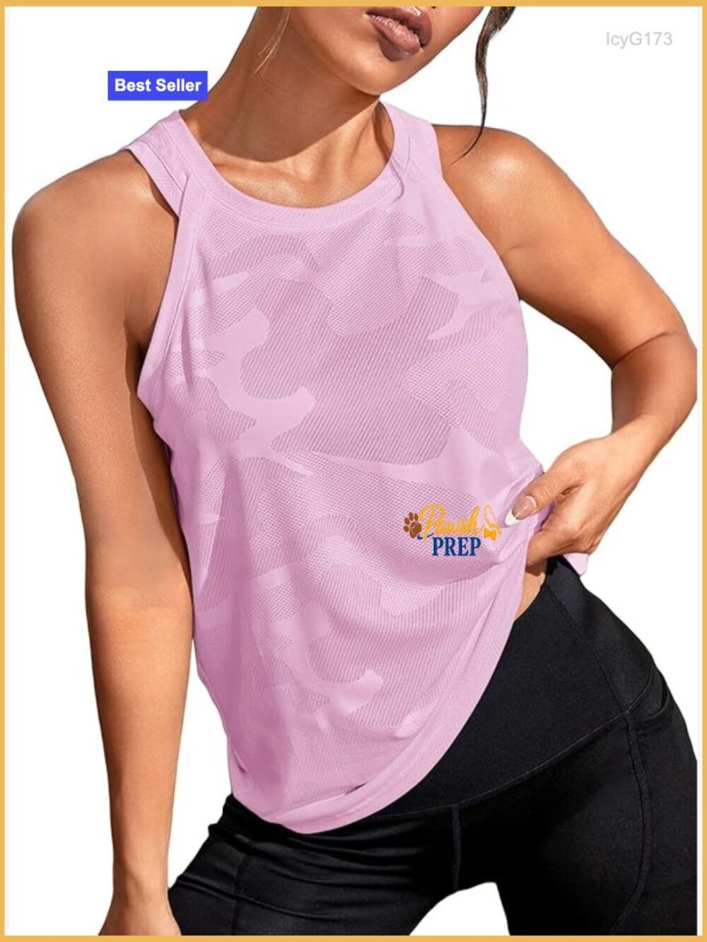 Camo Print Sleeveless Athletic Tank Top for Women - Quick Dry Stretchy Active